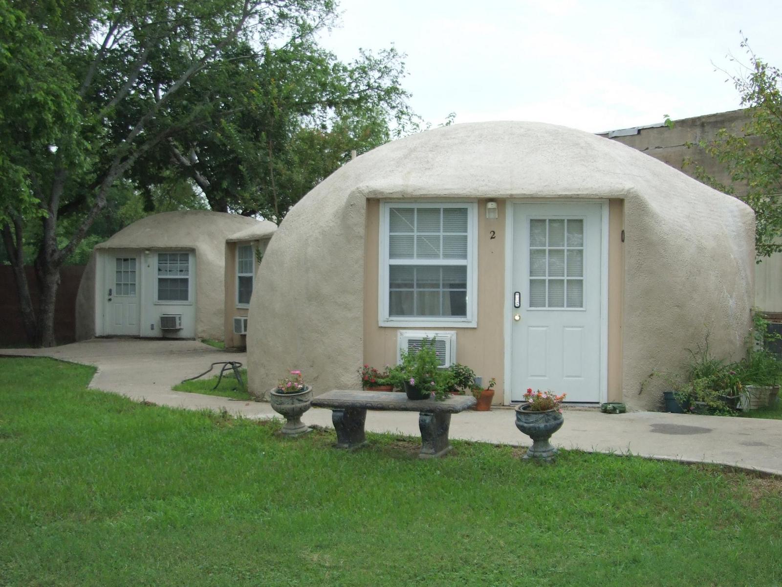 Monolithic Dome rentals at Secret Garden, Italy, Texas.